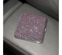 2 pitilleros de metal para 20 cigarrillos, para mujer, elegante, brillante, brillantes, con banda elástica, funda para cigarrillos, para hombres y mujeres, color rosa