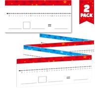 2 Pizarras de Línea Numérica de Borrado en Seco 0-120, Pizarra de Doble Cara Escribible y Borrable - 0-120 en un Lado y Línea en Blanco en el Otro Lado, Pizarra Blanca de Matemáticas para Niños