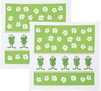2-PK Juego de paños tejido de rizo, 100% algodón, summer green, 50x50 cm
