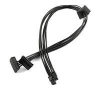 2 placas base ATX Mini 4 pines, ángulo derecho, 15 pines, SATA disco duro HDD de alimentación, adaptador de cable de 18 AWG de 19,7 pulgadas para Lenovo