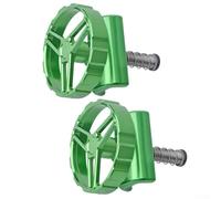 2 placas de abrazadera de bisagra de bicicleta de aleación de aluminio CNC 7075 con tornillos Ti compatibles con BROMPTON para bicicletas plegables 3SIXTY PIKES (2 piezas verdes)