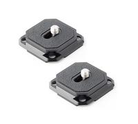 2 placas de cámara multifuncionales de 38 mm, base de montaje de cabeza de trípode para cambiar rápidamente entre correa de hombro DSLR placa rápida