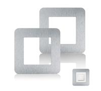 2 placas de cubierta para interruptor de luz, 2 unidades, plateadas, autoadhesivas, para interruptor de luz, forma cuadrada, acrílicas, calcomanías simples para enchufe de pared para decoración del