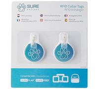 2 placas de identificación RFID Sure Petcare, compatibles con las gateras y puertas de mascotas SureFlap con lector de microchip, comederos SureFeed y SureFeed Connect y Felaqua Connect.