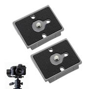 2 Placas de Liberación Rápida Tornillo de 1/4", Compatible con Trípodes Manfrotto 200PL-14, Ligero y Duradero, Apto para Cámaras SLR, Diseño Antideslizante para Mayor Estabilidad