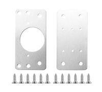 2 placas de reparación de bisagras de armario con soporte de montaje para fijar muebles de madera, sofá, mesa, silla, cama, estante