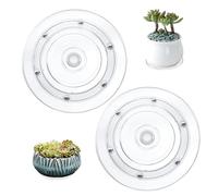 2 placas giratorias universales giratorias, 15 cm, universal transparente, plataforma giratoria giratoria de 360 grados, multiusos, para portátiles, monitores, altavoces de TV, artesanías