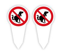 2 Placas No es un Perro Toilette 30 x 15 cm de PVC - Carteles de Prohibición para Perros - Placas de Advertencia Resistentes al Clima con Protección UV