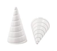 2 plantillas de bobinado de bobina Fibonacci para jardinería y manualidades, herramienta de fijación de cono de polipropileno para alambre de cobre, pequeña (2.5 x 1.38 pulgadas) y grande (4.05 x 7.5