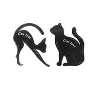 2 plantillas de delineador de ojos de gato, material de PVC premium, aplicadores de maquillaje de ojos ahumados, guía de delineador de en forma de gato, herramienta de plantilla para maquil