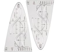 2 plantillas de parábola de matemáticas, plantilla parábola unificada con seno/coseno, regla de parábola para ayudas para estudio y trabajo, plantilla curva para estudiantes, oficina, diseñador de