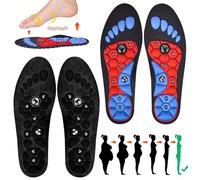 2 plantillas para adelgazar originales, plantillas para acupresión, plantillas magnéticas de masaje, alivio para pies doloridos con inserciones magnéticas para acupresión, saludables, cómodas y