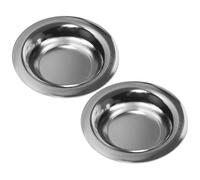 2 platos de repuesto para calentador de cera, plato calentador de velas de hierro de 3, 4x0, 7 pulgadas, quemador de aceite de vidrio de fondo plano