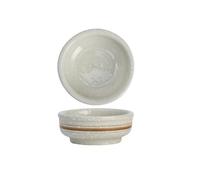 2 platos redondos de cerámica de estilo japonés, mini platos - 7,6 cm marrón