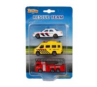 2-play emergency vehicles 8 cm white/yellow/red 3-piece