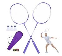 2 Player Badminton Racquets Set - Professional Outdoor Game Kit, Lightweight Racket Pair with Carry Bag | Family Fun Badminton Equipment for Garden Beach Lawn Play, Durable Training Set