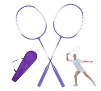 2 Player Badminton Racquets Set - Professional Outdoor Game Kit, Lightweight Racket Pair with Carry Bag | Family Fun Badminton Equipment for Garden Beach Lawn Play, Durable Training Set