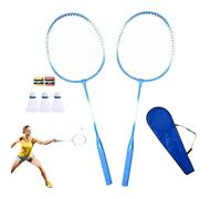 2 Player Badminton Racquets Set - Professional Outdoor Game Kit, Lightweight Racket Pair with Carry Bag | Family Fun Badminton Equipment for Garden Beach Lawn Play, Durable Training Set