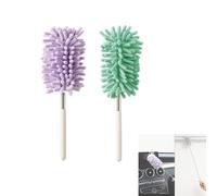 2 plumeros telescópicos de microfibra - Lavables, extensibles hasta 71 cm, para interior de coche, mantas, muebles y más