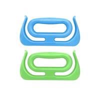 2 Poignées de Transport pour Sacs de Courses, Design Ergonomique Anti-Fatigue, Poignées Réutilisables Confortables pour Port de Charges Lourdes, Lot Bleu et Vert