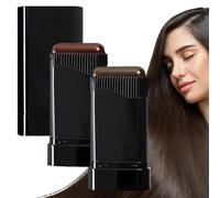 2 polvos de color marrón oscuro, para la línea del cabello, para la línea del cabello, con peine, adecuado para todo tipo de cabello, puede ser utilizado por hombres y mujeres (negro, 40 g)