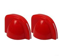 2 pomos de control de guitarra con cabeza de pollo para bajo eléctrico, potenciómetro de plástico de 6 mm de diámetro, piezas de repuesto para personalización (rojo)