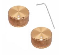 2 pomos de potenciómetro de aluminio sólido, esfera de control de volumen de 30 x 17 mm con agarre moleteado, cubierta universal de interruptor giratorio para audio de alta fidelidad, amplificadores
