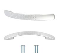 2 Pomos para Armarios, Cajones y Mueble, Tiradores de Cajones de Diferentes Modelos y Colores - Fabricado en Zamak 170x25 mm Acabado Cromo Mate Distancia Entre Tornillos 128 mm ref:70409