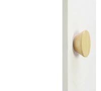 2 pomos redondos de madera maciza nórdica para armario, cajón, armario, material natural, accesorios para muebles compatibles con madera (madera de caucho)