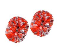 ＡＷＨＡＯ 2 Pompones de Animadoras con Asa, Accesorios Profesionales de Flores de Mano para Equipo de Animadoras, Material de PVC, Adecuados para Equipos de Jue, Rojo Claro
