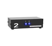 2-Port AV RCA 2-in 1-Out Composite Video Audio Switcher Selector Box for TV DVD Player, /SNES/N64 PS2 Game