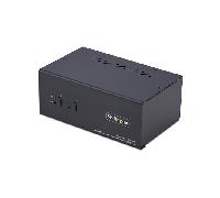 2-Port Dual-Monitor DP+HDMI KVM Switch