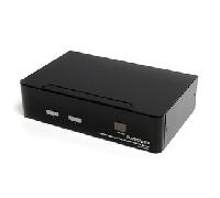 StarTech.com - Conmutador Switch KVM - 2 puertos USB 2.0 - Audio Vídeo DVI