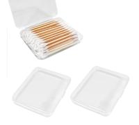2 porta bastoncillos de algodón, porta palillos de dientes, estuche de viaje, porta bastoncillos de algodón para guardar bolitas de algodón, hilo dental y palillos de dientes.