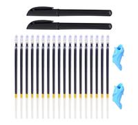 2 portabolígrafos negros, 18 recambios azules, bolígrafo mágico, tinta mágica para niños, adecuado para caligrafía, pintura y aprendizaje divertido