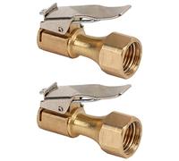 2 Portabrocas De Aire Con Clip, Adaptador De Válvula De Neumático, Conector De Boquilla De Inflador De Neumáticos, Clip En Latón Con Rosca Interna, Herramienta Convertidora De Boquilla De Bomba