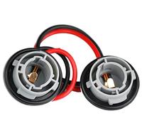 2 Portalámparas P21W BA15s para Faros Conector Bombilla Casquillo Enchufe Bombillas P21W BA15s (pines desplazados 180 grados) Ficha Terminal Conexion Lámparas con cable - para coche camion - B562