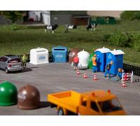 2 Portátil Baños Y 5 Reciclaje Contenedores Ho / Oo Calibre Auhagen Equipo 42593