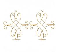 2 portavelas de pared de metal para un ambiente sofisticado del hogar (dorado)