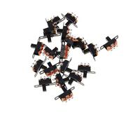 2 posición 3pin SPDT Micro miniatura PCB Interruptor de deslizamiento de deslizamiento Interruptor de encierro para proyectos electrónicos de potencia de bricolaje pequeños 20pcs (negro) 2 posiciones