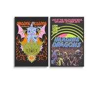 2 pósteres de Imagine Dragons Music Rock Band para habitación, arte de pared, lienzo, pósteres de 30 x 45 cm, estilo 4