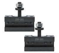 2 postes de herramientas de cambio rápido #1 250-101 para torno CNC, soporte de giro y orientación de acero, se adapta a brocas de 3/16-1/2 pulgadas, columpio de hasta 12 pulgadas, compatible con 250