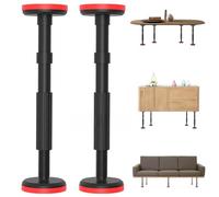 2 postes de soporte telescópicos, poste de soporte ajustable de 7.1 a 17.3 pulgadas, soporte de carga de 200 kg, sistema de 3ª mano, herramientas de instalación de gabinete antideslizantes para placas