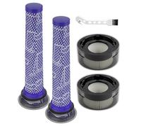2 prefiltros, 2 postfiltros, 1 accesorio de cepillo para Dyson V8 Cyclone | Filtro HEPA, filtro de aspiradora, piezas de repuesto, filtros verticales
