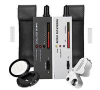 2 probadores de diamantes profesionales, de alta precisión para joyas, detector de diamantes profesional con mini lupa plegable LED de 30 x 60 aumentos