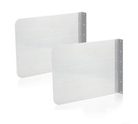 2 protectores contra salpicaduras de acero inoxidable con tornillos para montaje en pared, mantiene tu área de fregadero ordenada y derrames (grande)