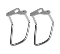 2 protectores de cambio trasero de acero inoxidable de 7 mm para bicicletas de carretera y montaña/plata (1 negro x 1 plateado)