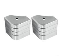 2 protectores de esquina de cubierta de pontón de aluminio para esquinas redondeadas de 90 grados, parachoques de muelle de barco con acabado revestido, altura de 3-1/8 a 3-3/16 pulgadas, grado marino