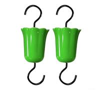 2 protectores de insectos para colibríes con ganchos y foso grande para hormigas, protección al aire libre para bloquear hormigas y abejas (verde)