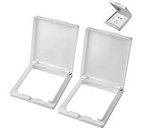 2 protectores de interruptor de luz, protector de enchufe a prueba de niños, panel de luz de pared impermeable para dormitorio, baño, cocina, sala de estar, seguridad del hogar (blanco)